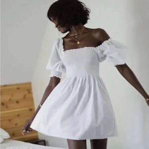 Hill House Athena Nap Dress in Semi Sheer White